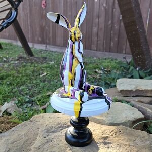 Colorful Abstract Rabbit Figurine